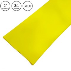 3:1 Heat Shrink Tubing Yellow Dual Wall Waterproof Glue Wires Wrap (LARGE SIZES)