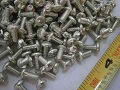 Machine Screws 6/32 x 5/16 Phillips Pan Head Steel Tin Plated Lot of 75 #2554