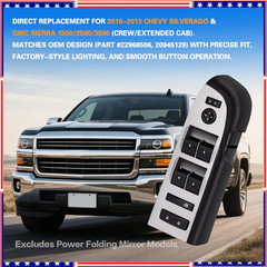Driver Side Window Master Switch for Silverado Sierra 2010 to 2013