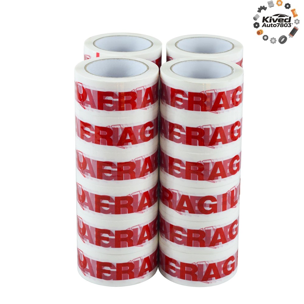 2 mil 2″x110 Yards 36 Rolls Red Fragile Heavy Duty Packing Tape Packaging Tapes