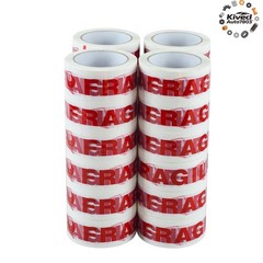 2 mil 2″x110 Yards 36 Rolls Red Fragile Heavy Duty Packing Tape Packaging Tapes