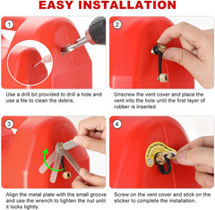Magicfour Fuel Gas Can Vent Caps, 6 Pack Fuel Gas Tank Vent Caps Gas Can Replace