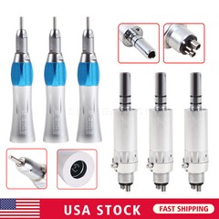 1-5 Dental Straight Nose cone & Air Motor 4Hole fit NSK Low Slow Speed Handpiece