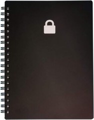 Nokingo Spiral Password Book with Tabs – 5×7 inch Inch, Black