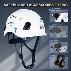 Construction Safety Helmet ABS Hard Hat Adjustable Ventilation System Hardhat…