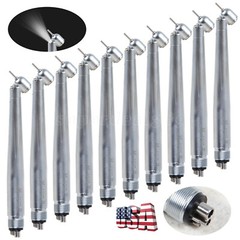1/10PCS Dental 45° Degree High Speed Handpiece LED E-generator / No LED 4 Holes