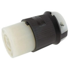 Hubbell Hbl2733 30A Twist-Lock Connector 3P 4W 480Vac L16-30R Bk/Wt