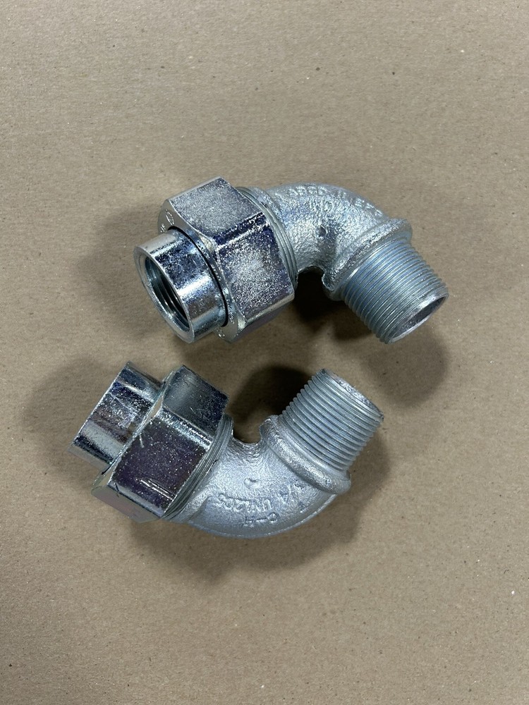 Box of 10 UNL205 Crouse-Hinds Explosion Proof 3/4″ Conduit Elbow Union 90°