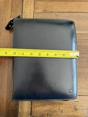 Franklin Covey CL 12215 Black Leather Zip Portfolio 7 Ring Binder Planner