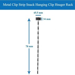 Hanging Merchadise Strips with Hooks,31 Inches Chip Display Rack Stand 120 Clips