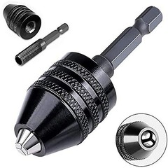 4Pcs 1/4″Hex Shank Keyless Drill Chuck Adapter Bit Quick Change Converter Driver