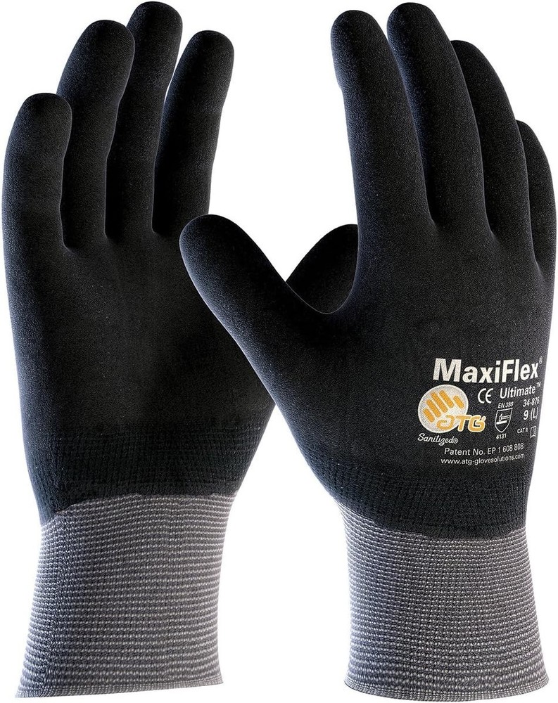 Pip 34-876 Coated Gloves, Microporous Nitrile, Foam, 4 Abrasion Level (12 Pair)
