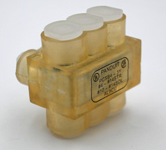 PANDUIT PCSB4-3-12Y MULTI-TAP CLEAR INSULATED ALUMINUM CONNECTOR BLOCK BOX OF 6