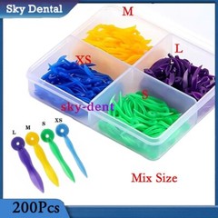 Dental Disposable Tooth Gap Wedges with End Hole Plastic Wave Shape Wedges 4Size
