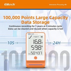 Elitech GSP-6 Temperature Data Logger Humidity Recorder External Sensor USB Port