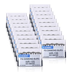 10pc/kit AZDENT Dental Diamond Burs High Speed Handpiece Friction Grip 20 Types