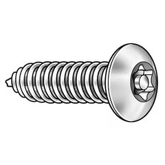 Tamper-Pruf Screws 91480 Tamper Resistant Screw, 1-1/2 In, Plain Finish, 18-8