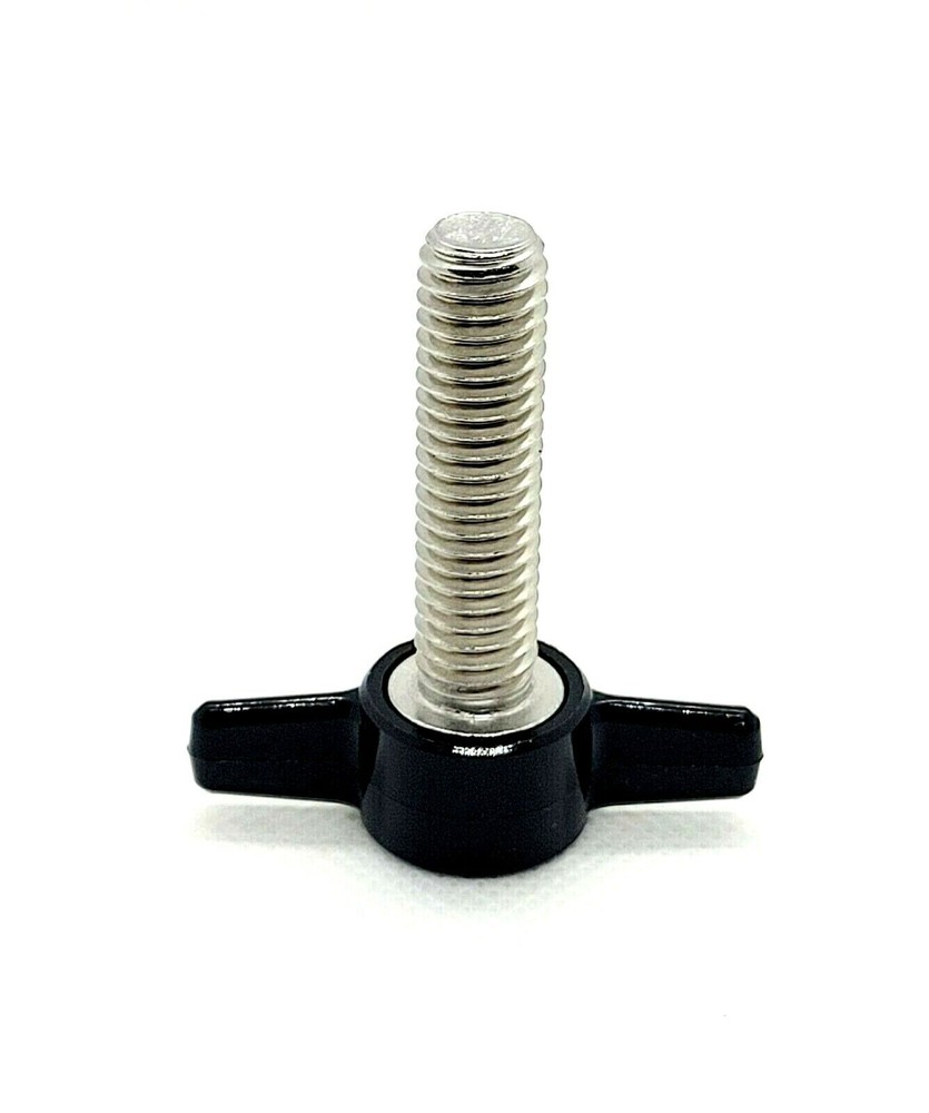 3/8″ Thumb Screw T Bolts Black Butterfly Tee Wing Clamping Grip Knob Stainless