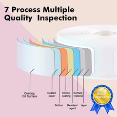 Label Maker Tape 12x40mm, 1/2 inch x 1 3/4 Label Stickers for NIIMBOT D110 D11