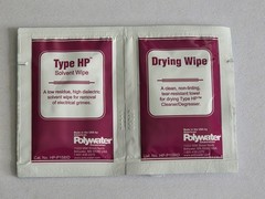 Lot of 100 Tandem Packs Polywater Type HP Cleaner Degreaser Solvent Wipes