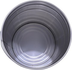 PAIL-STL-RI Steel Open Head Pail with Handle, 5 gallon Capacity, Black, Pack …