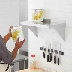 12″W x 24″L Stainless Steel Heavy Duty Kitchen Overshelf Solid Wall Mount Shelf