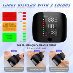 Automatic Wrist Blood Pressure Monitor BP Cuff LCD Heart Rate Machine Tester