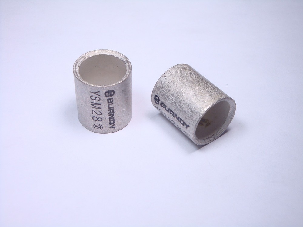 Lot of 2 YSM28 Burndy HYLINK 4/0 AWG Copper Compression Parallel Splice NOS