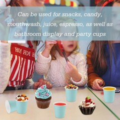 Wuadua 100 Pack 3 oz Blue Espresso Paper Cups – 100 Count (Pack of 1),