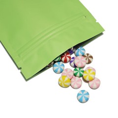 100/200/500 Matte Green Smell Proof Mylar Foil Bags Resealable Zip Seal Pouch