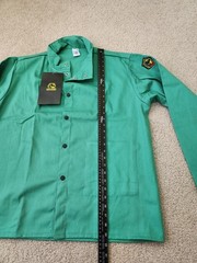 Revco Black Stallion 9 oz FR 30″ Green Cotton Welding Jacket Size XL