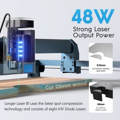 Longer B1 40W Laser Engraver CNC with Auto Air Assist DIY Wood Acrylic Engraver