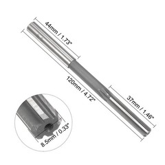 8.5mm Chucking Reamer HSS H7 6 Straight Flutes Machine Milling Cutter Tool