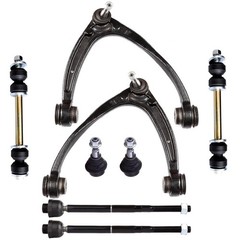 Front Susp Kit 10pc Struts Ctrl Arms Tie Rods Ball Jts 07-14 Cadillac Escalade