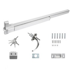IRONWALLS 41″ Panic Exit Push Bar Lock with Lever Handle for 41-53″ Doors.