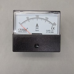 DC 200A Analog Ammeter Panel AMP Current Meter DC 0-200A 60*70MM with Shunt