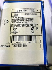 Leviton CS8169 3-Phase 480V Locking Flush Mount Receptacle NEW IN BOX