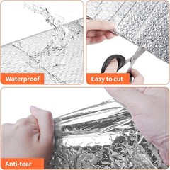 2 Car Garage Door Insulation Kit, 16pc Double Bubble Panel Reflective Insulation