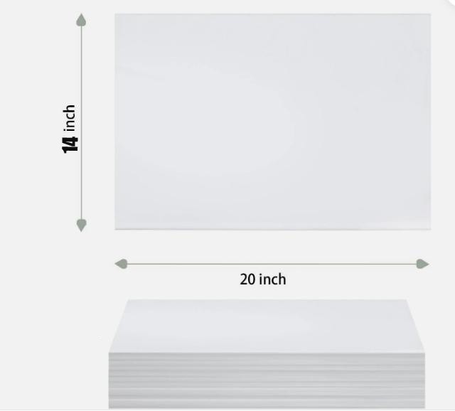 500 Sheets 14″x20″ 20″x 30″ White Wrapping Tissue Paper Bulk for Gift Bags WHITE