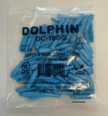Dolphin DC-100S Super B Crimp Connector blue 100 pcs beanie brand new bag