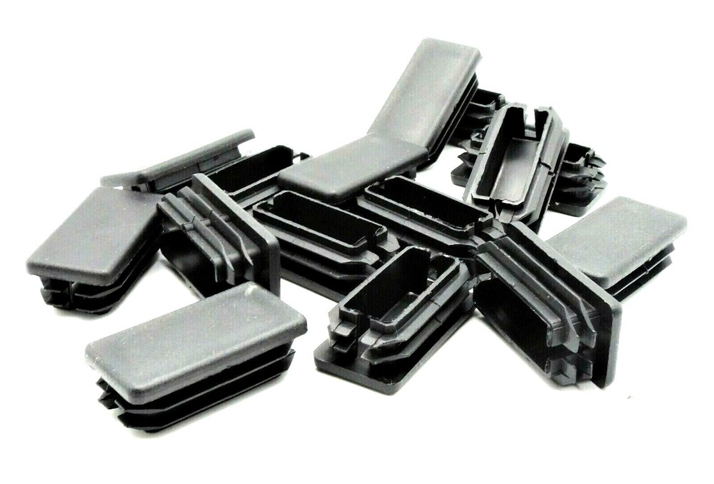 1” X 2” Rectangle End Cap Plugs Rectangular Tubing Caps Various Package Sizes