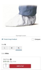 Dupont Pe440swhxl020000 Proshield Disposable Shoe Cover, Spunbond 200 Count
