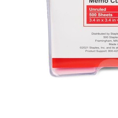 STAPLES Memo Cube Pads, 3.4” x 3.4”, Unruled, Assorted 3.4″ x 3.4″,