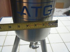 ATG Pharma 316L Stainless Pressure Vessel Tank 1 gal for capsule filling etc