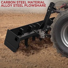 55-Inch Box Blade Tractor Attachment Featuring 6 Scarifier Shanks for Cat 0 & 1