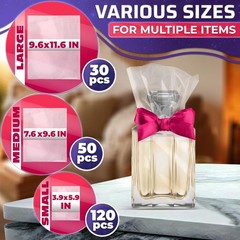 200 Pcs Heat Shrink Wrap Bags – 3 Sizes 3.93×5.90 120 7.67×9.64 50 9.64 x11.6…
