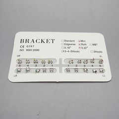 20 Pcs/Kit Dental Orthodontic Metal Bracket Braces Standard Roth .022 Hook 3-4-5