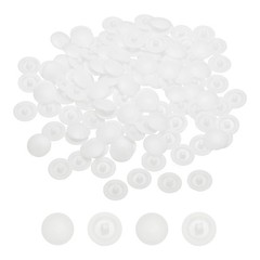 180Pcs Screw Caps Covers 12x3mm Plastic Screw Decoration Cover White