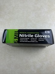 Inspire Black Nitrile Gloves HEAVY DUTY 6 Mil Nitrile Chemical Resistant Medi…