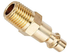 10 PCS Brass 1/4 Inch NPT Male Industrial Quick Connect Air Hose Fittings, M-Sty